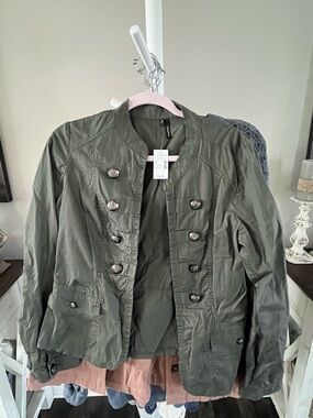Maurices Olive Green Military-Style Utility Jacket